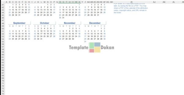 Yearly Photo Calendar Light Theme